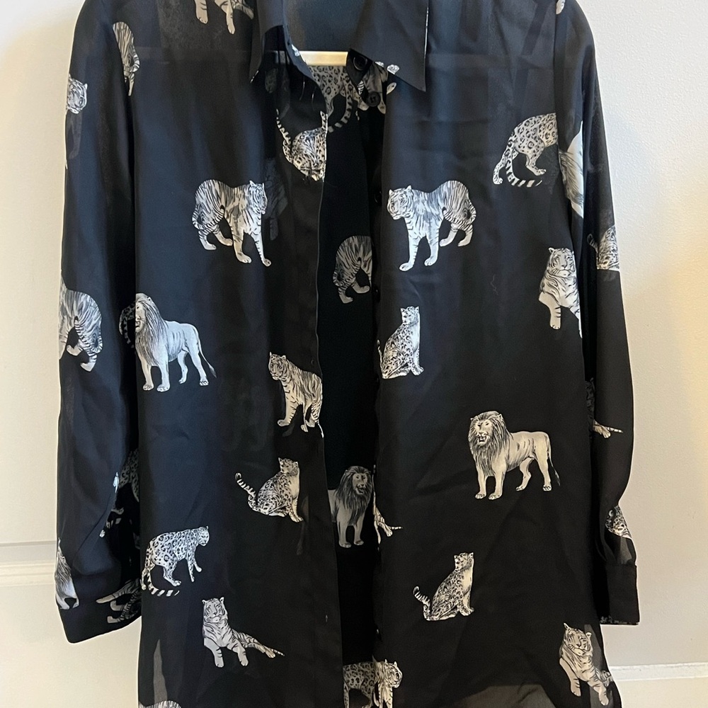 Black Animal Print Women’s Shirt cool print